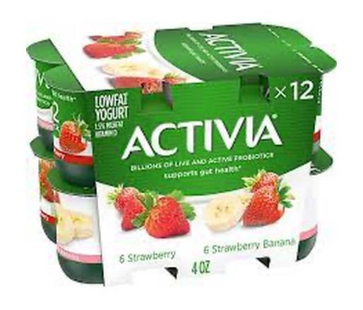 Activia Strawberry-Banana 12-4 oz
