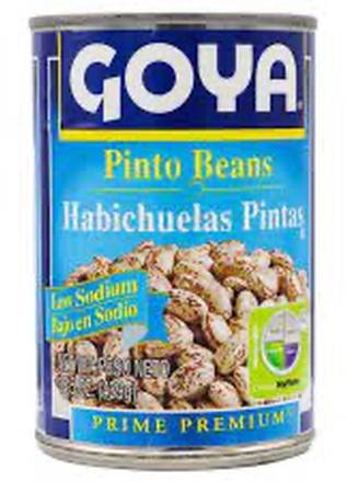 Goya Pinto Beans Low Sodium / Habichuelas Pinto Bajo en Sodio 15.5 oz
