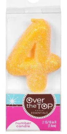 Over The Top Number Candle 4