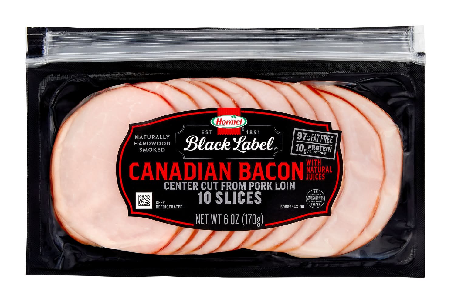 Hormel Black Label Canadian Bacon 6 oz