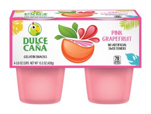 Dulce de Cana Gelatina Pink Grapefruit 4-3.8 oz