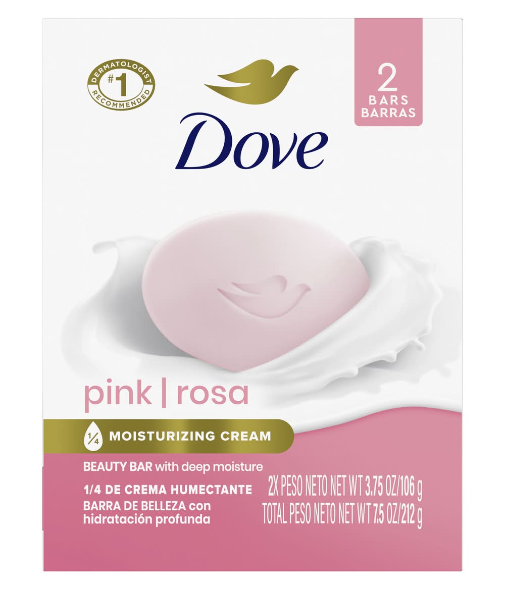 Dove Pink Bar Soap 2 ct