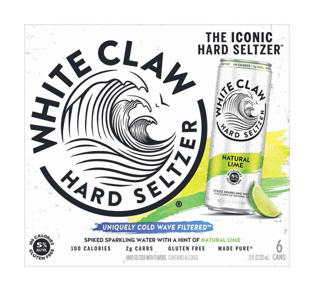 White Claw Hard Seltzer Natural Lime 6-12 oz