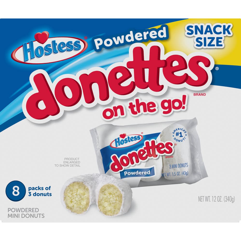 Hostess Donettes on the go Powdered 12 oz