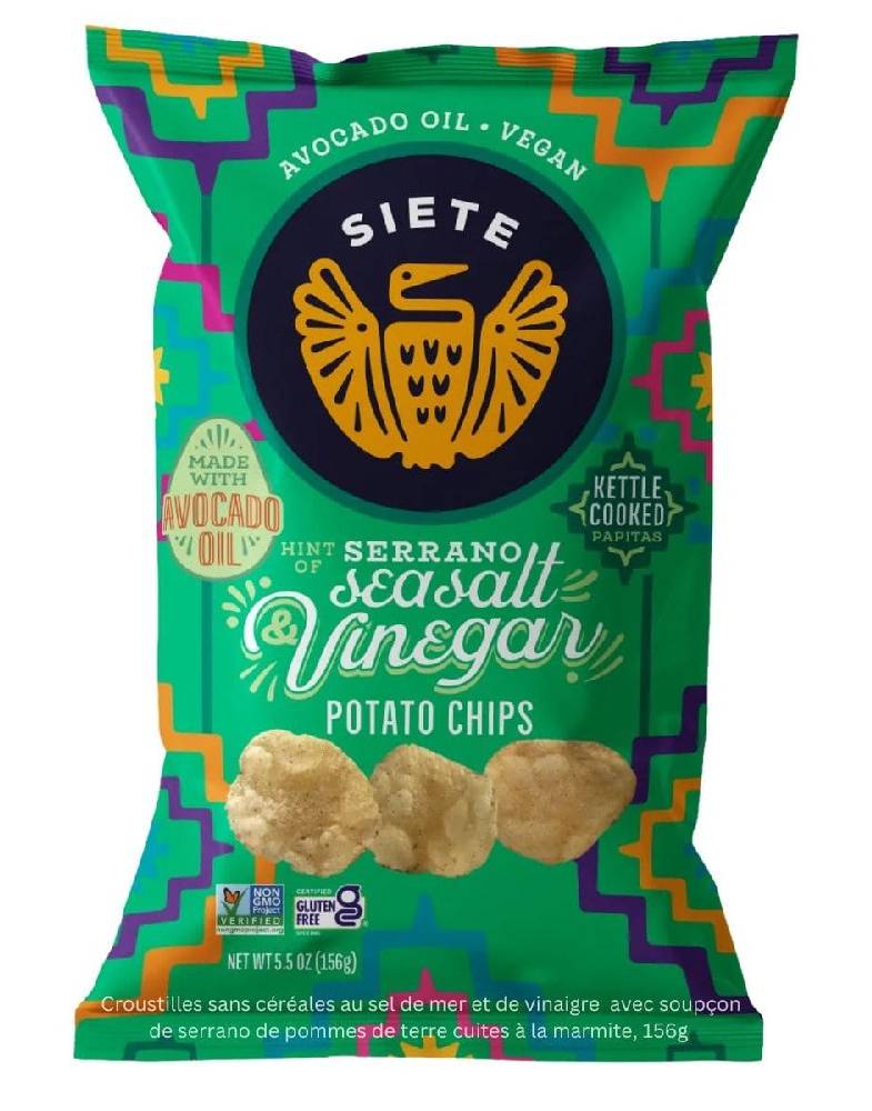 Siete Sea Salt Vinegar Potato Chips 5 oz