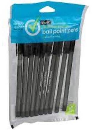 Simply Done Black Ballpoint Pens 10 ct