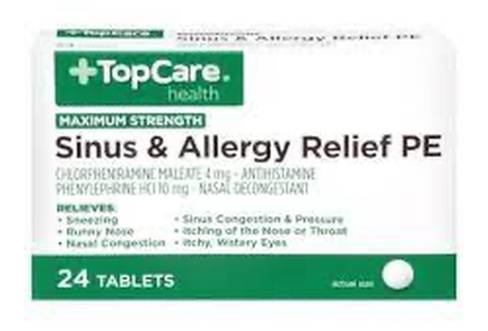 TopCare Sinus & Allergy Relief PE 24 tablets