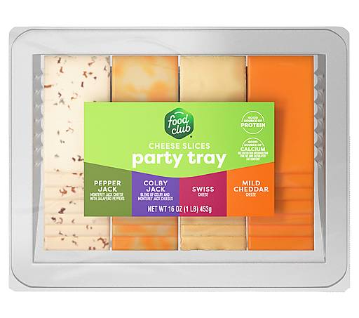 Food Club Cheese Slices Party Tray 16 oz
