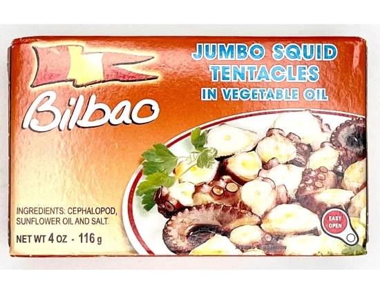 Bilbao Tentaculos de Calamar en Aceite Vegetal 4 oz