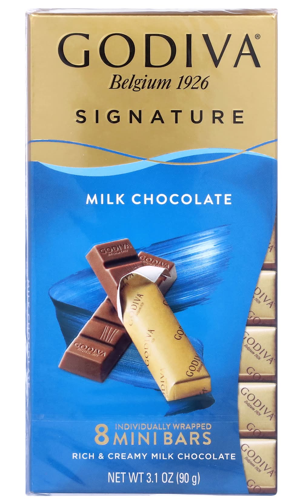 Godiva Signature Mini Bars Milk Chocolate 3.1 oz