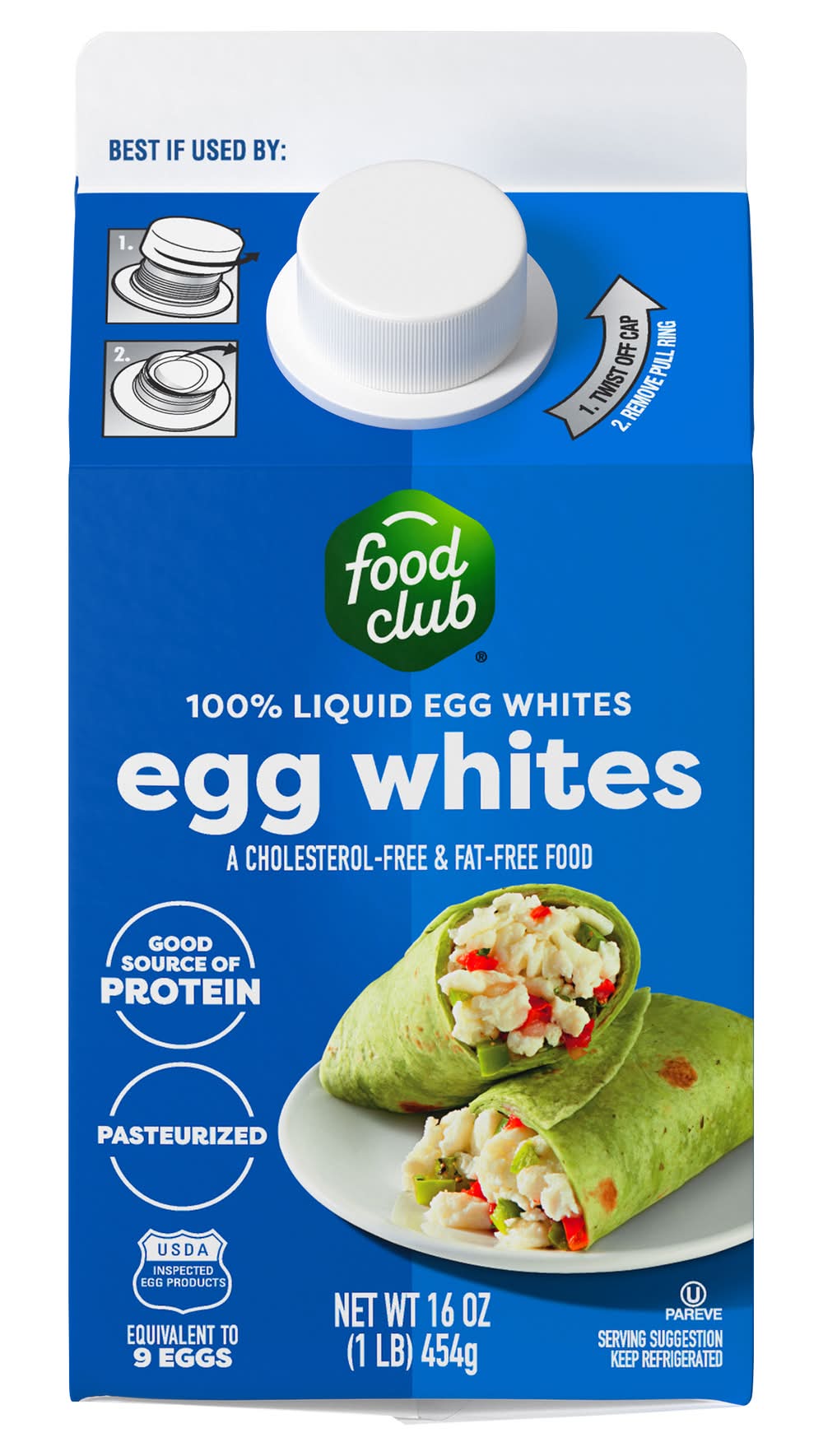 Food Club Liquid Egg Whites 16 oz