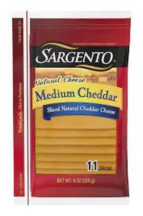 Sargento Medium Cheddar Cheese Slices 8 oz