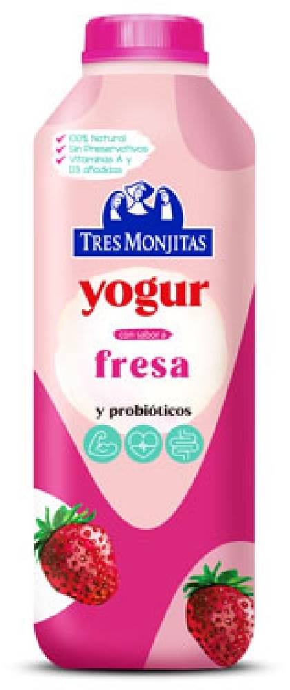 Tres Monjitas Yogur Fresa 32 oz