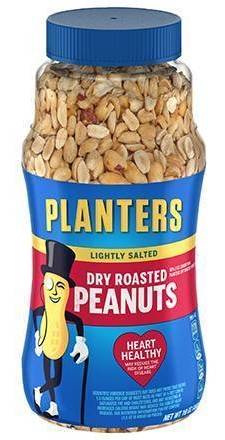 Planters Lightly Salted Dry Roasted Peanuts 16 oz