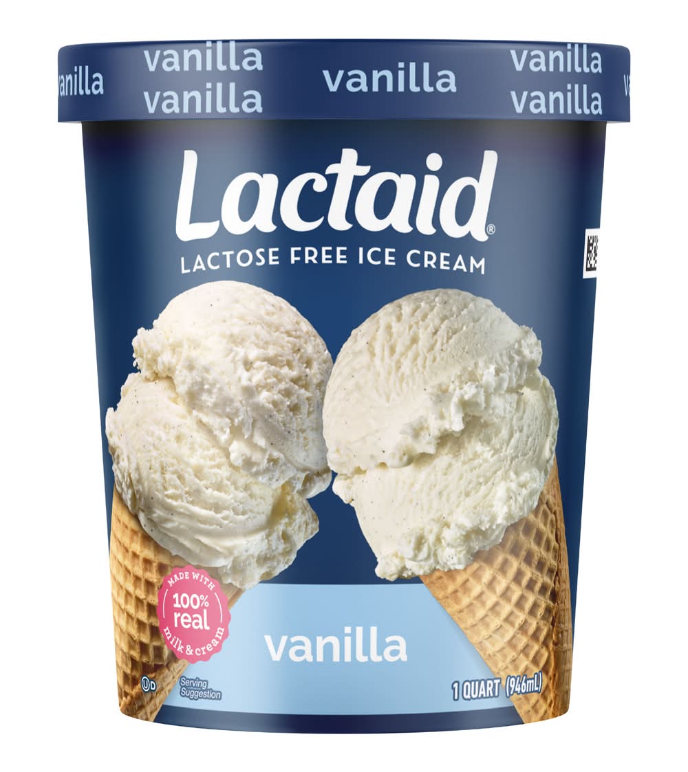 Lactaid Vanilla Lactose Free Ice Cream 1 qt