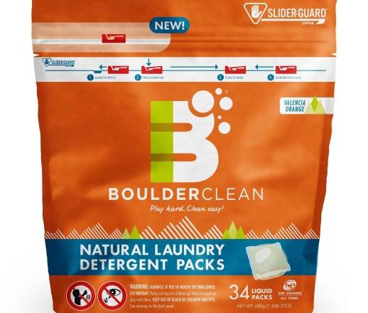 Boulder Clean Laundry Detergent Packs Valencia Orange