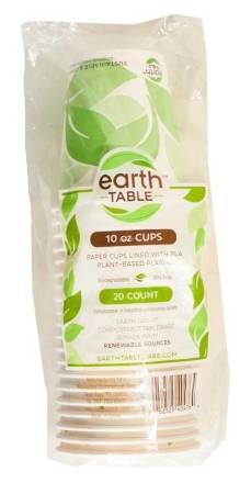 Earth Table Sustainable 10 oz Cups 20 ct