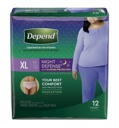 Depend Women Night Defense XL 12 ct