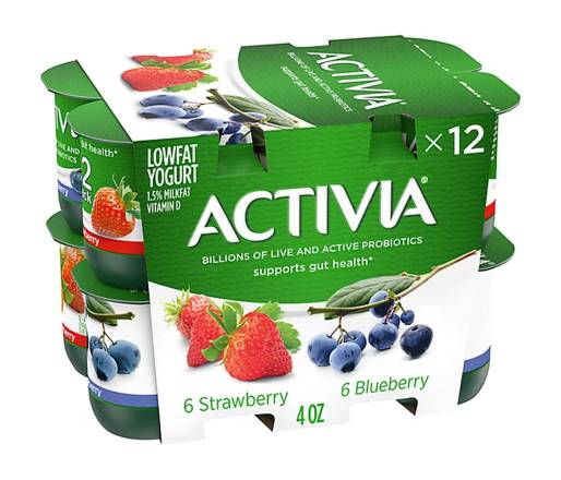 Activia Strawberry-Blueberry 12-4 oz