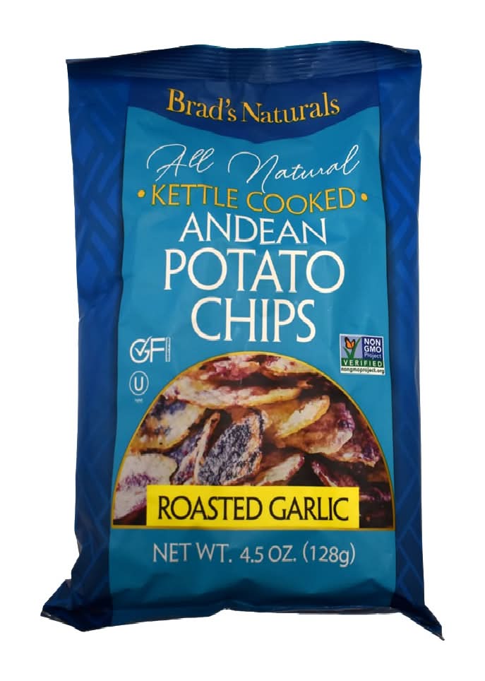Brad's Natural Andean Potato Chips Roasted Garlic 4.5 oz