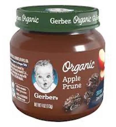 Gerber Organic Apple Prune for Sitter 4 oz