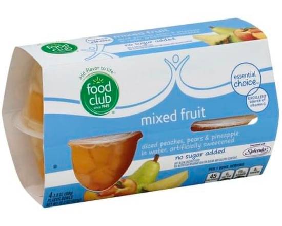 Food Club Mixed Fruit No Sugar Added 4-4 oz