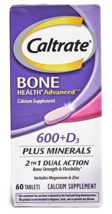 Caltrate Bone Health 600 + D3 Plus Minerals 60 ct