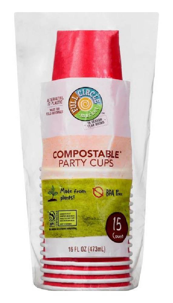 Full Circle Compostable Party Cups 15-16 oz