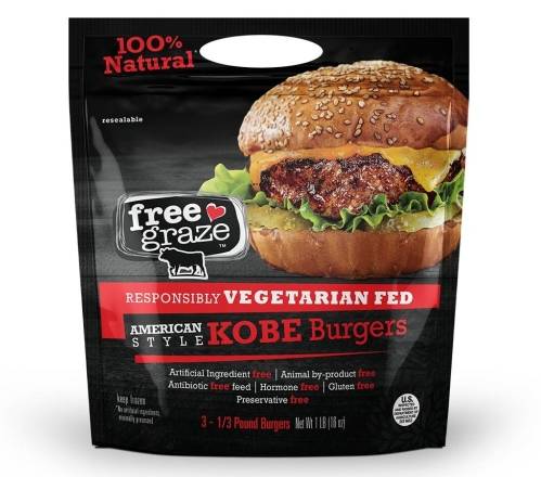 Free Graze Vegetarían Feed Kobe Beef Burgers