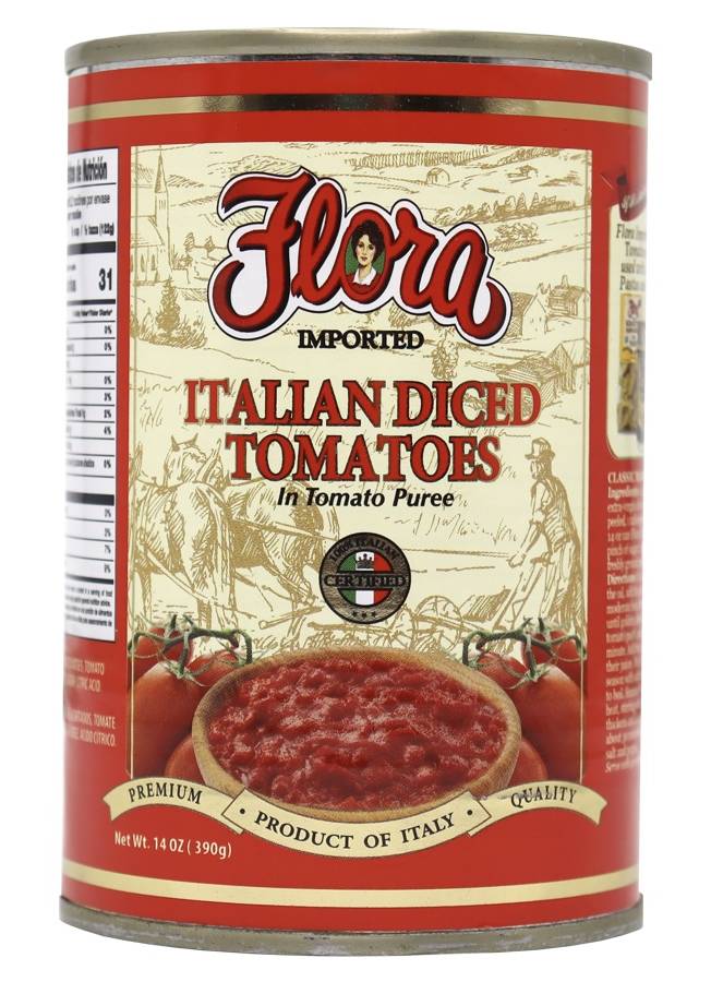 Flora Italian Diced Tomatoes 14 oz