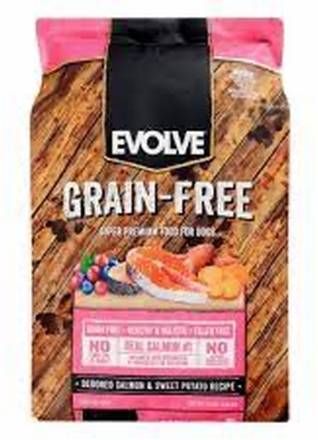 Evolve Grain Free Salmon and Sweet Potato Dog Food 12 lbs