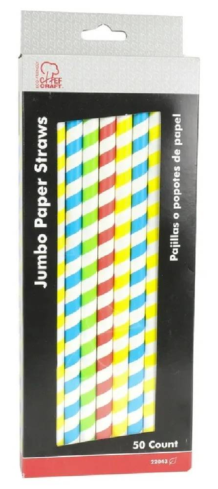 Chef Craft Eco Jumbo Paper Straws 50 ct