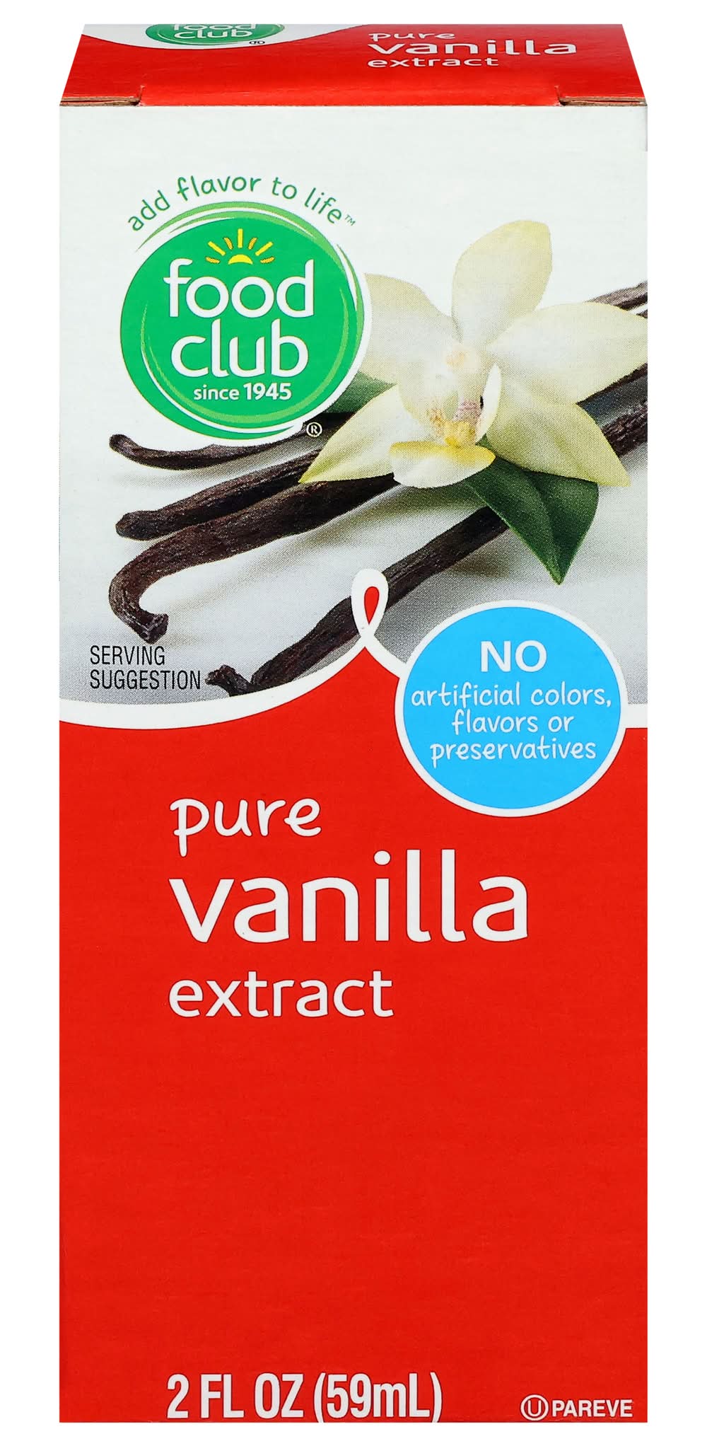 Food Club Pure Vanilla Extract 2 oz
