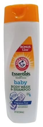 Arm & Hammer Essentials Baby Body Wash & Shampoo Fragrance Free 12 oz