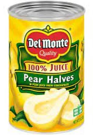 Del Monte Pear Halves in 100% Juice 15 oz