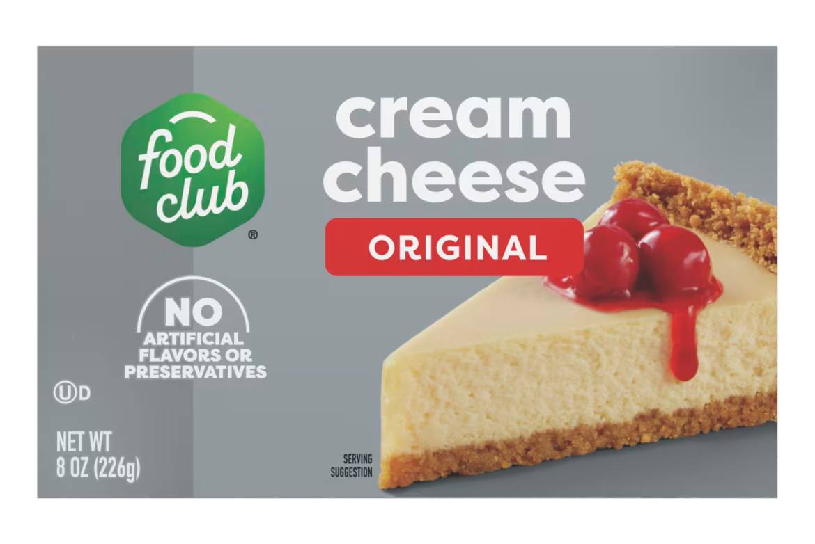 Food Club Original Cream Cheese 8 oz