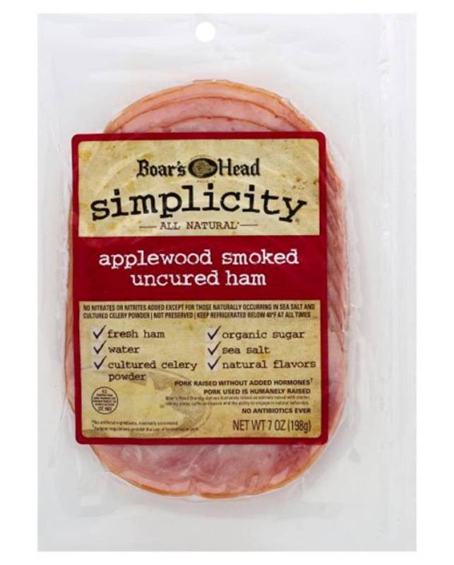 Boar's Head Simplicity Natural Applewood Smoked Uncured Ham 7 oz 