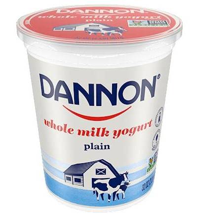 Dannon Whole Milk Yogurt Plain 32 oz