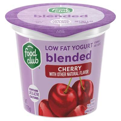 Food Club Blended Low Fat Cherry Yogurt 6 oz