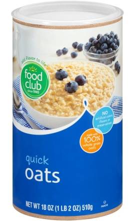 Food Club Quick Oats 1 lb 2 oz