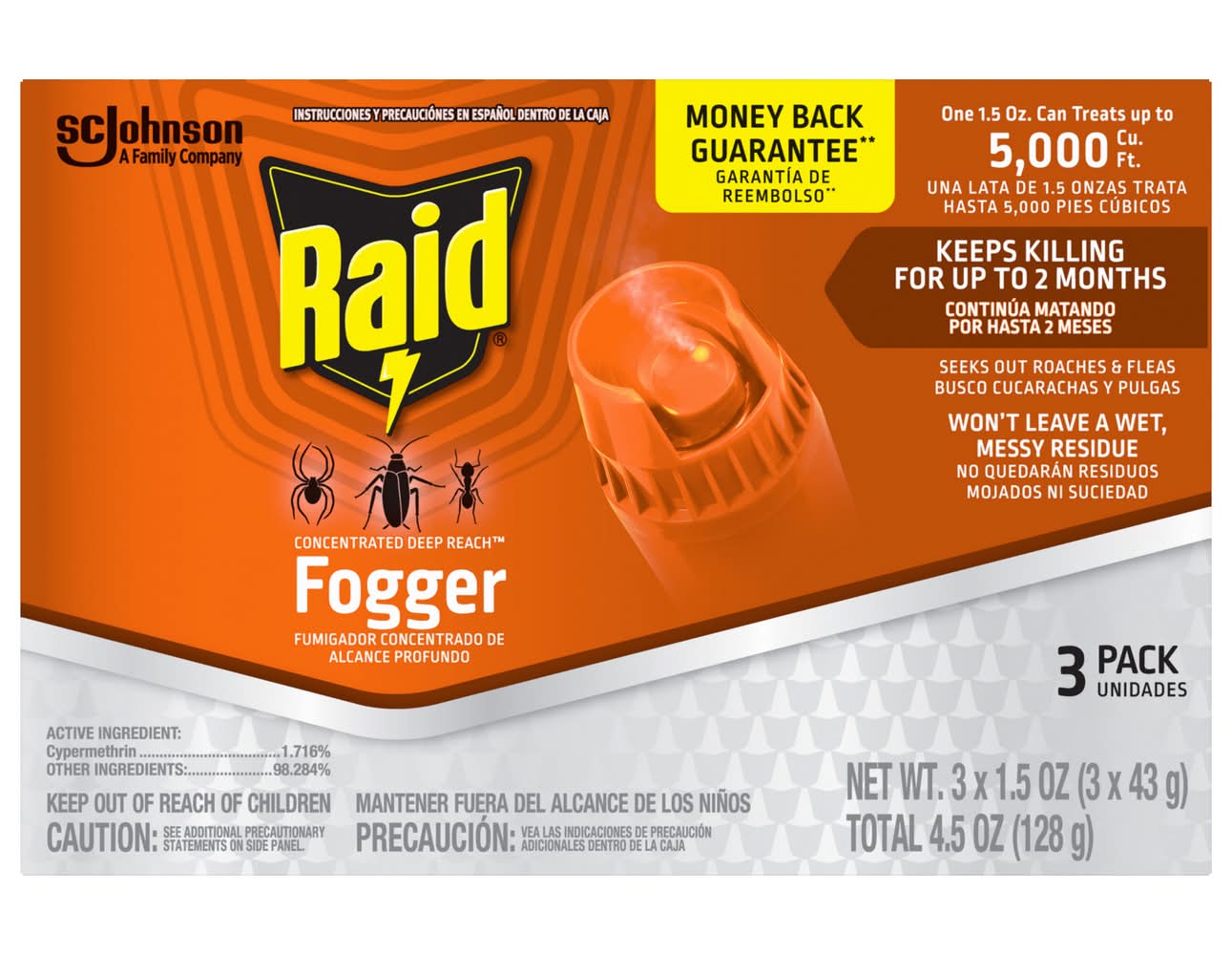 Raid Concentrated Deep Reach Fogger 3 ct