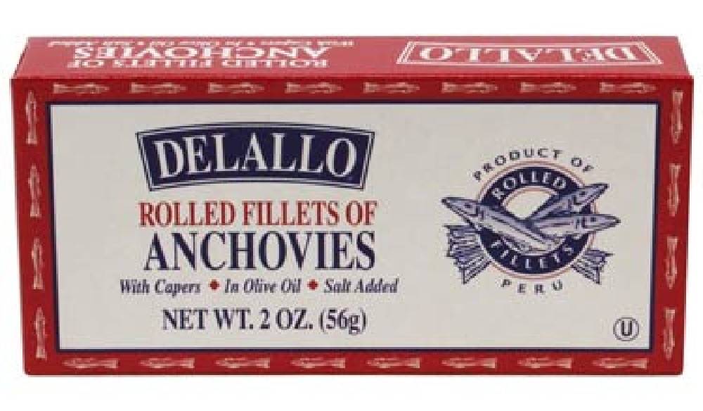 DeLallo Rolled Fillets of Anchovies with Capers 2 oz