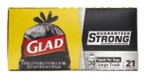 Glad Large Trash Bags 30 Gallon 21 ct