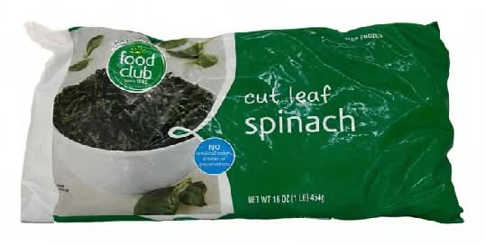 Food Club Cut Leaf Spinach 16 oz