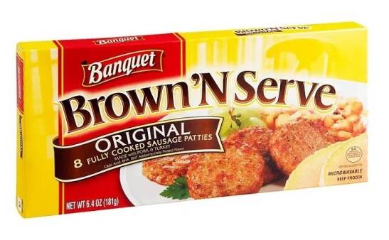 Banquet Brown ‘N Serve Fully Cooked Sausage Patties