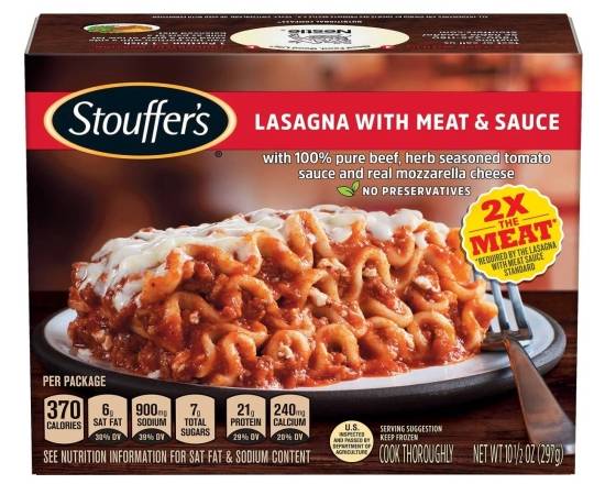 Stouffer’s Lasagna with Meat & Sauce