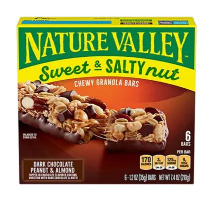 Nature Valley Sweet & Salty Chewy Dark Chocolate Peanut Almond Granola Bars 6 ct