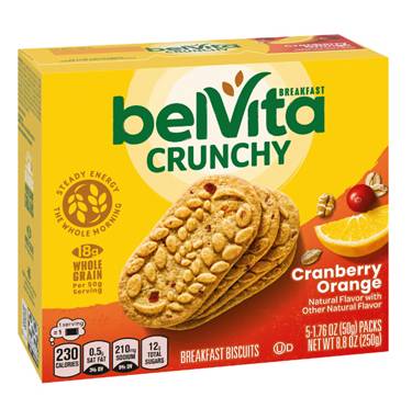 BelVita Crunchy Cranberry Orange Breakfast Crackers 8.8 oz