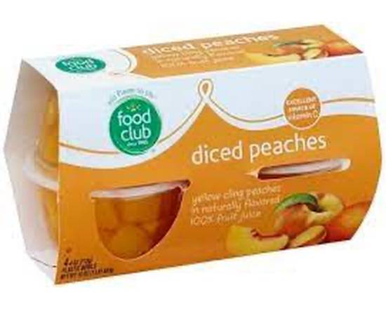 Food Club Diced Peaches in 100% Juice 4-4 oz