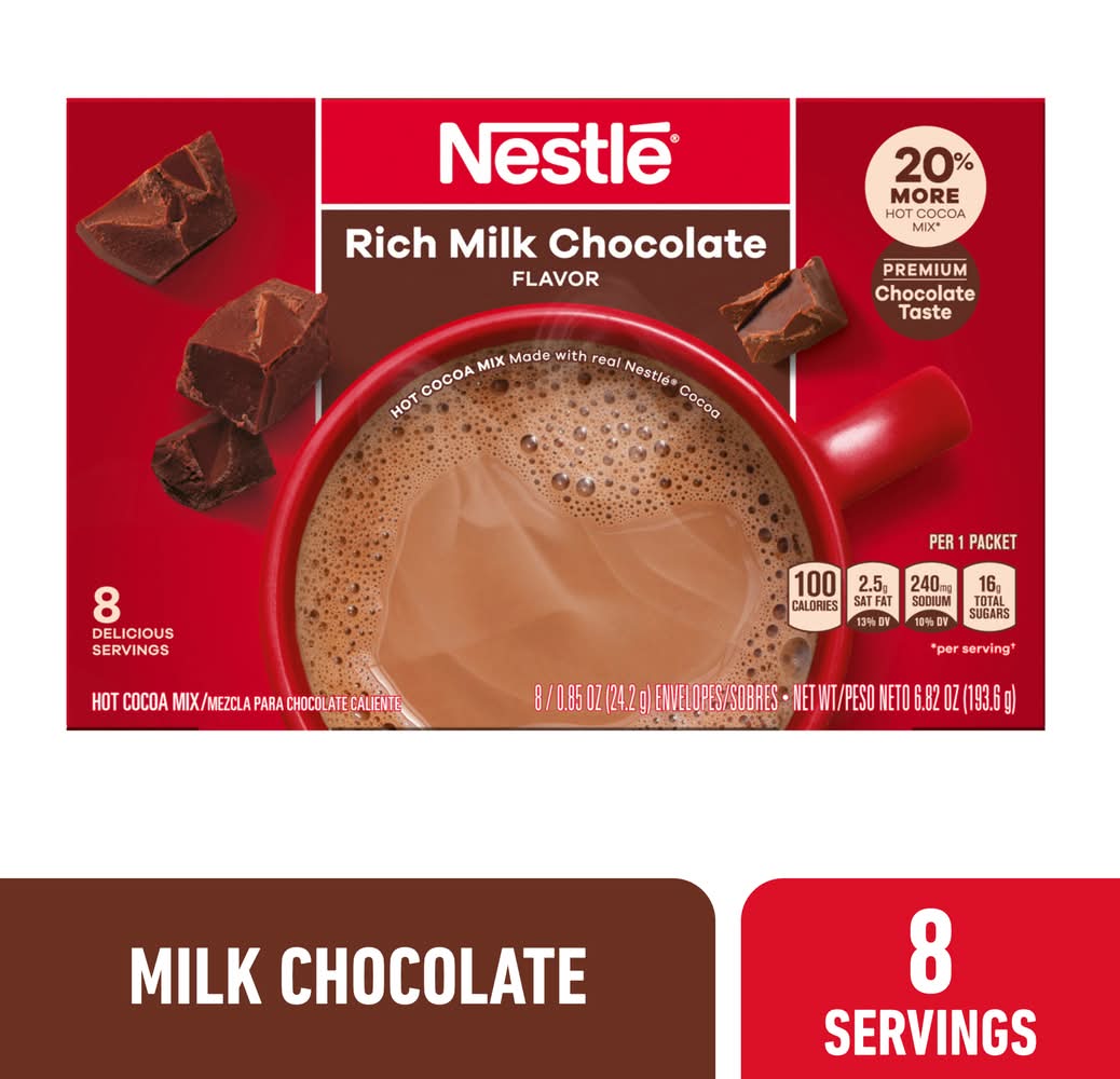 Nestle Hot Cocoa Rich Milk Chocolate 8-0.85 oz
